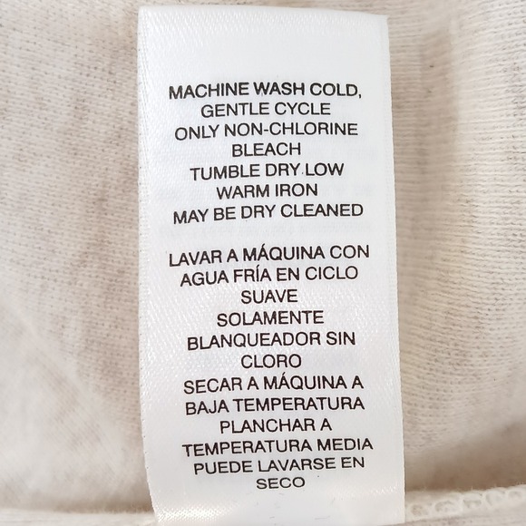 Chico's Lindsey V-Neck Top Women Size 2/ Large White Heather 3/4 Sleeve Knit - Picture 5 of 5